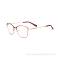 Super Quality Full Rim Cat Eye Shape Two Tones Metal Eyeglasses For All Women